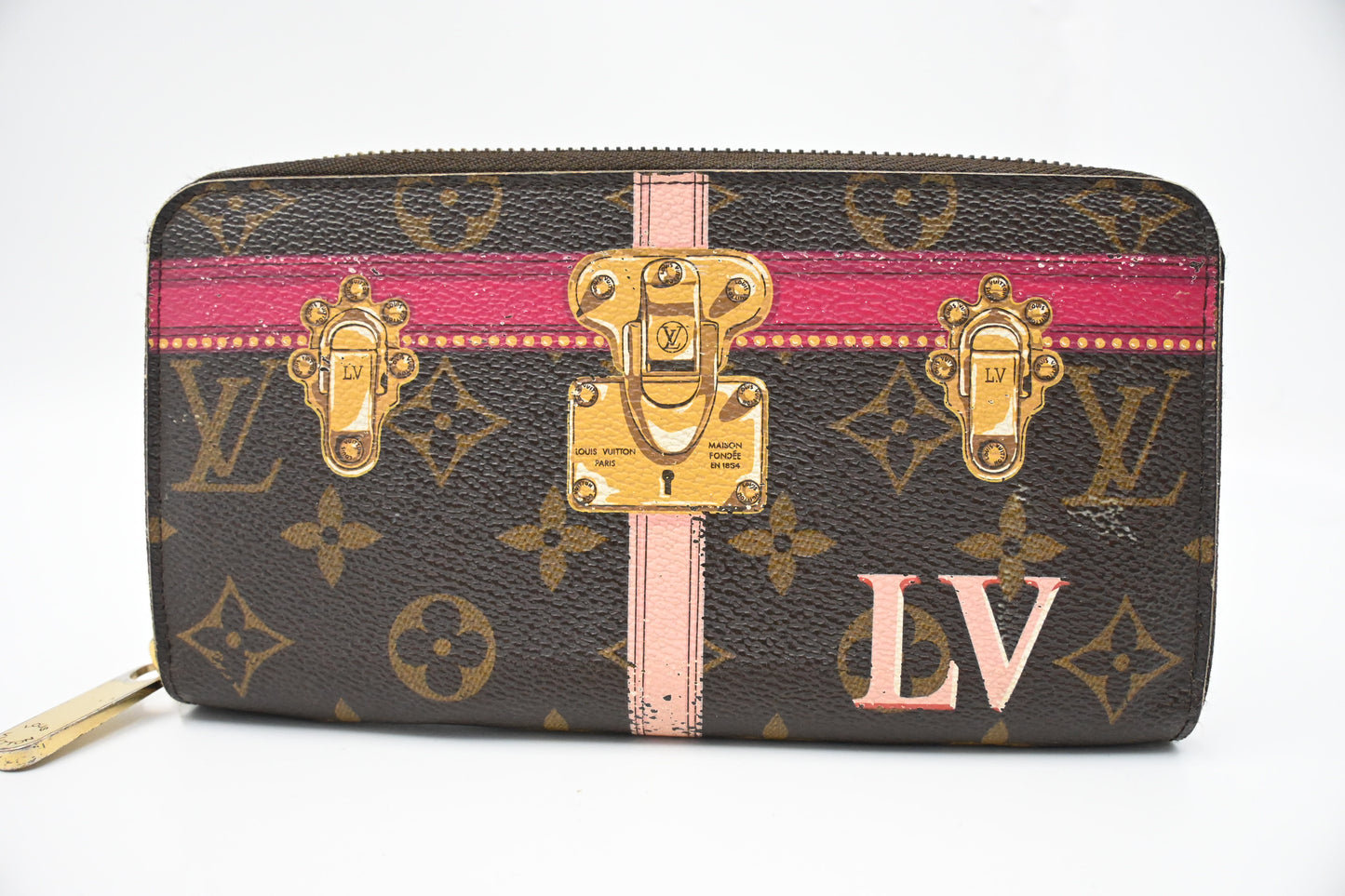 Louis Vuitton Long Zippy Wallet in Summer Trunks Monogram Canvas