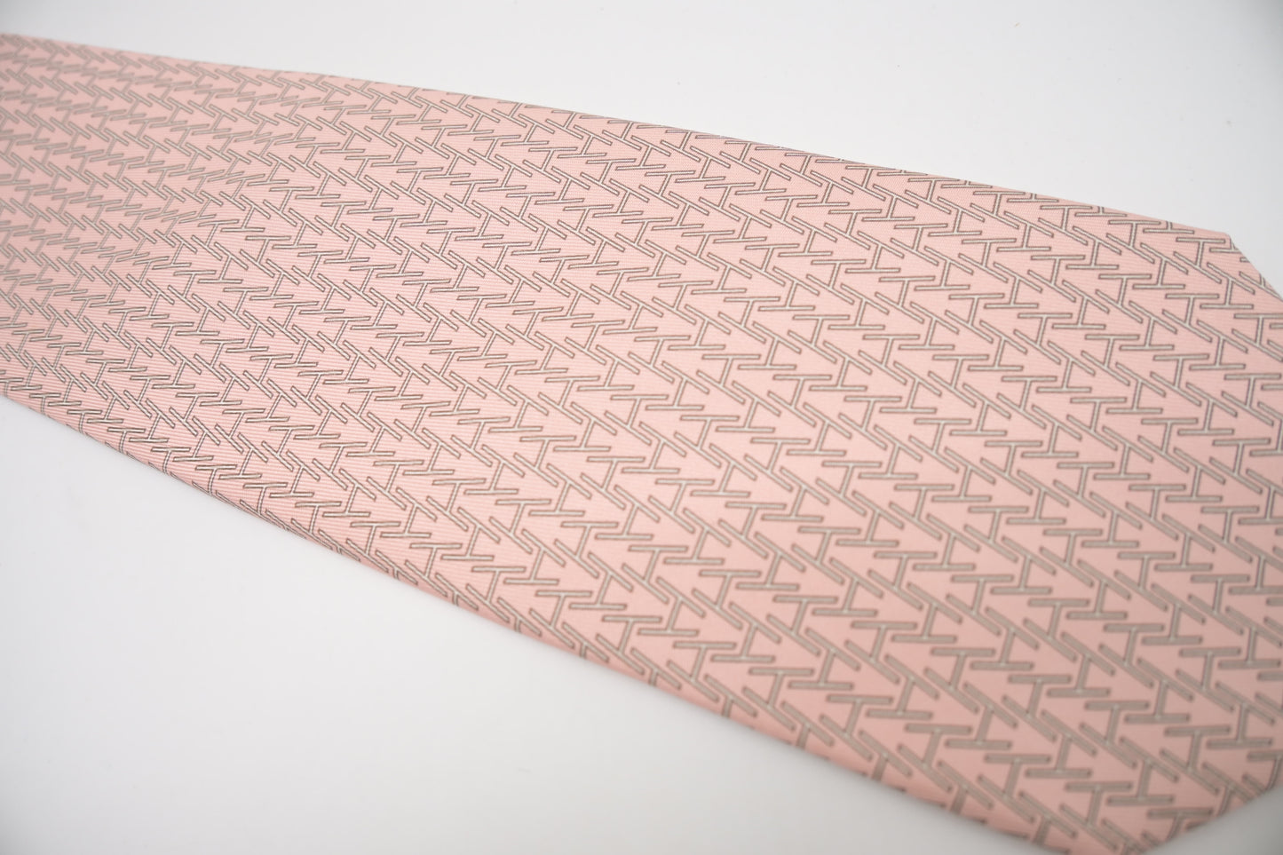 Hermes Tie in Pink Silk