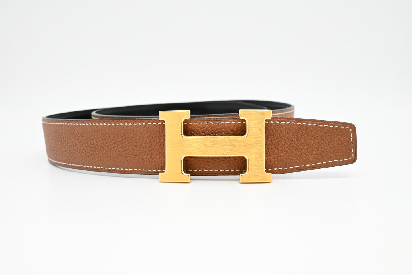Hermes Reversible Constance Belt 90/34 in Brown Leather