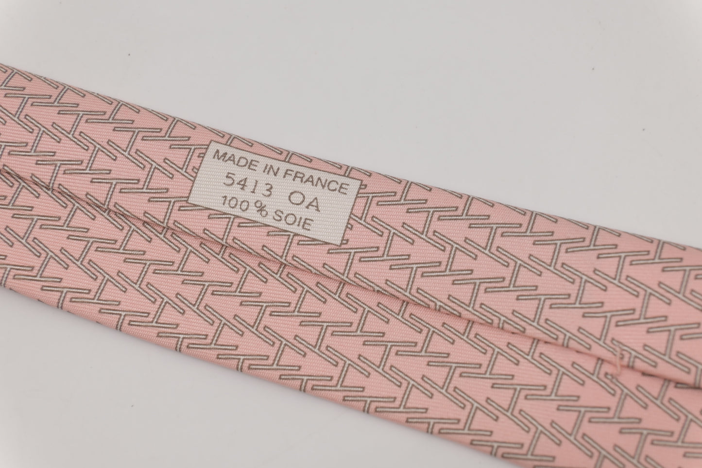 Hermes Tie in Pink Silk