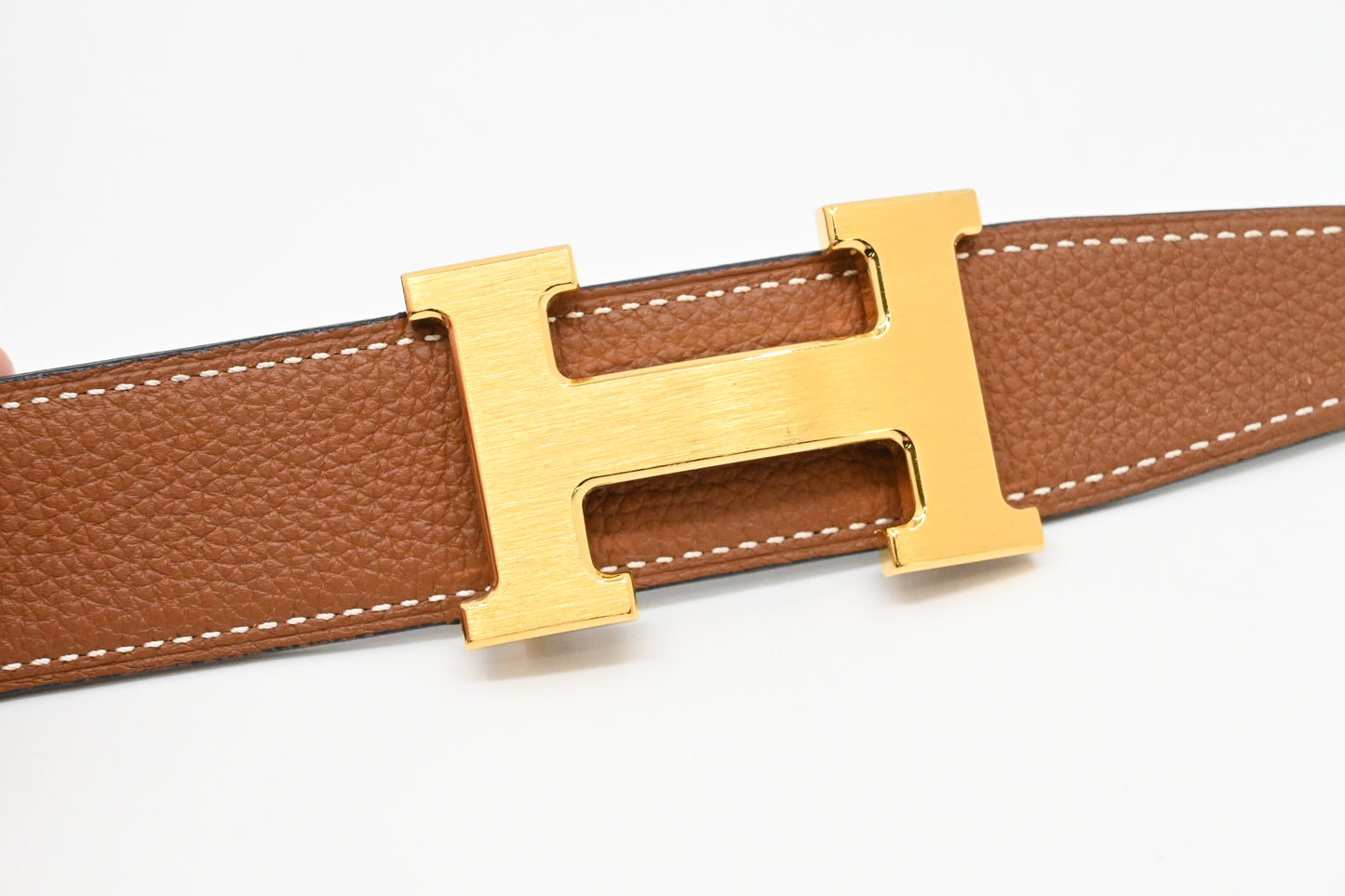 Hermes Reversible Constance Belt 90/34 in Brown Leather