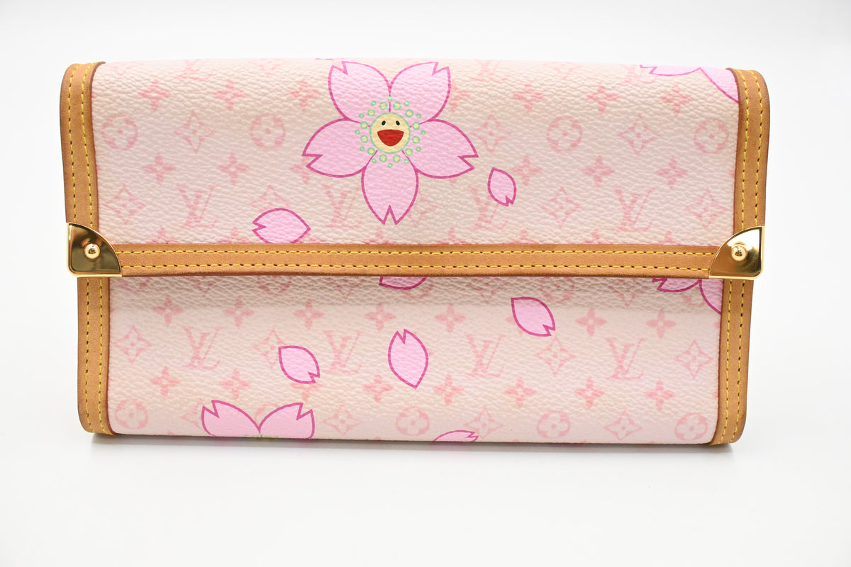 Louis Vuitton International Wallet in Pink Cherry Blossom Canvas