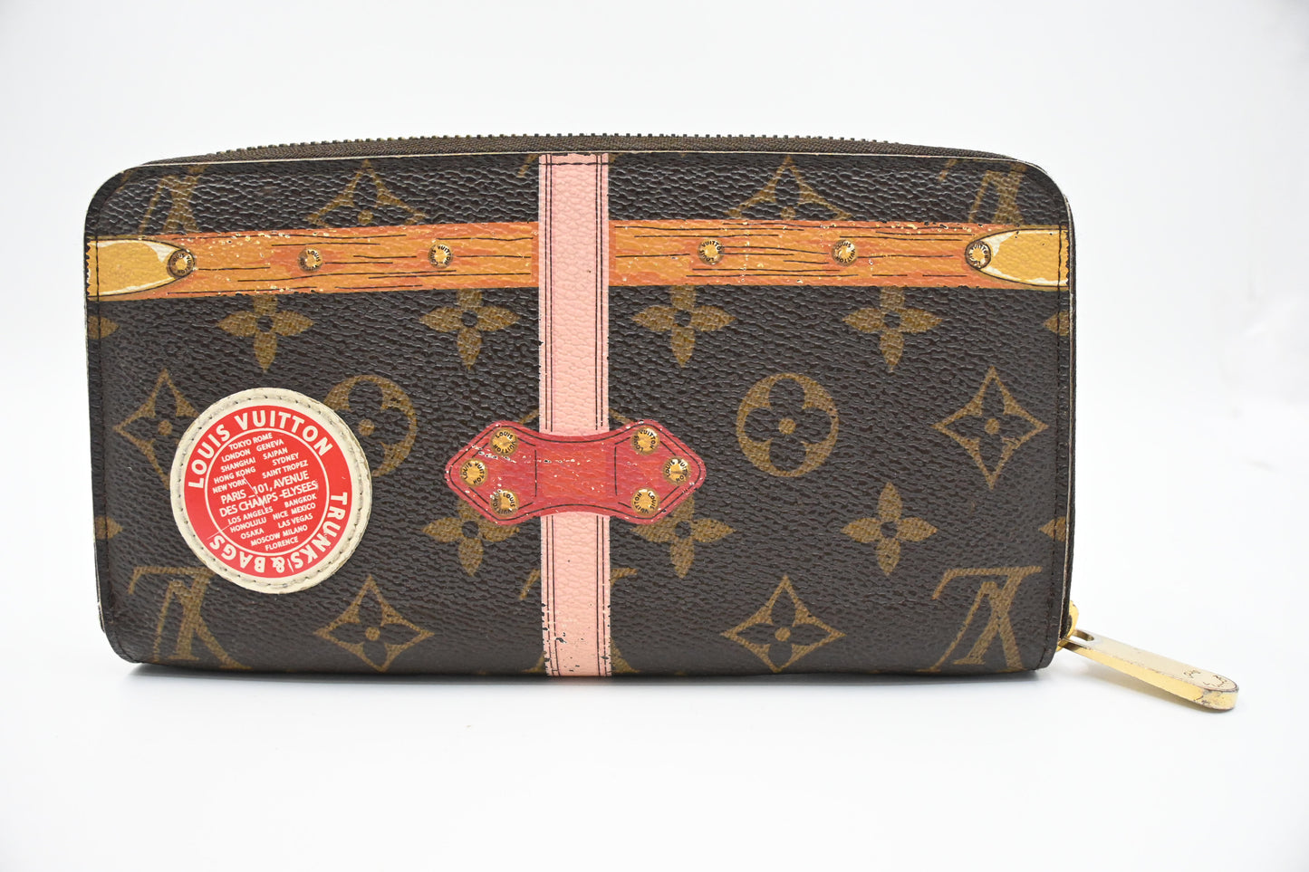 Louis Vuitton Long Zippy Wallet in Summer Trunks Monogram Canvas