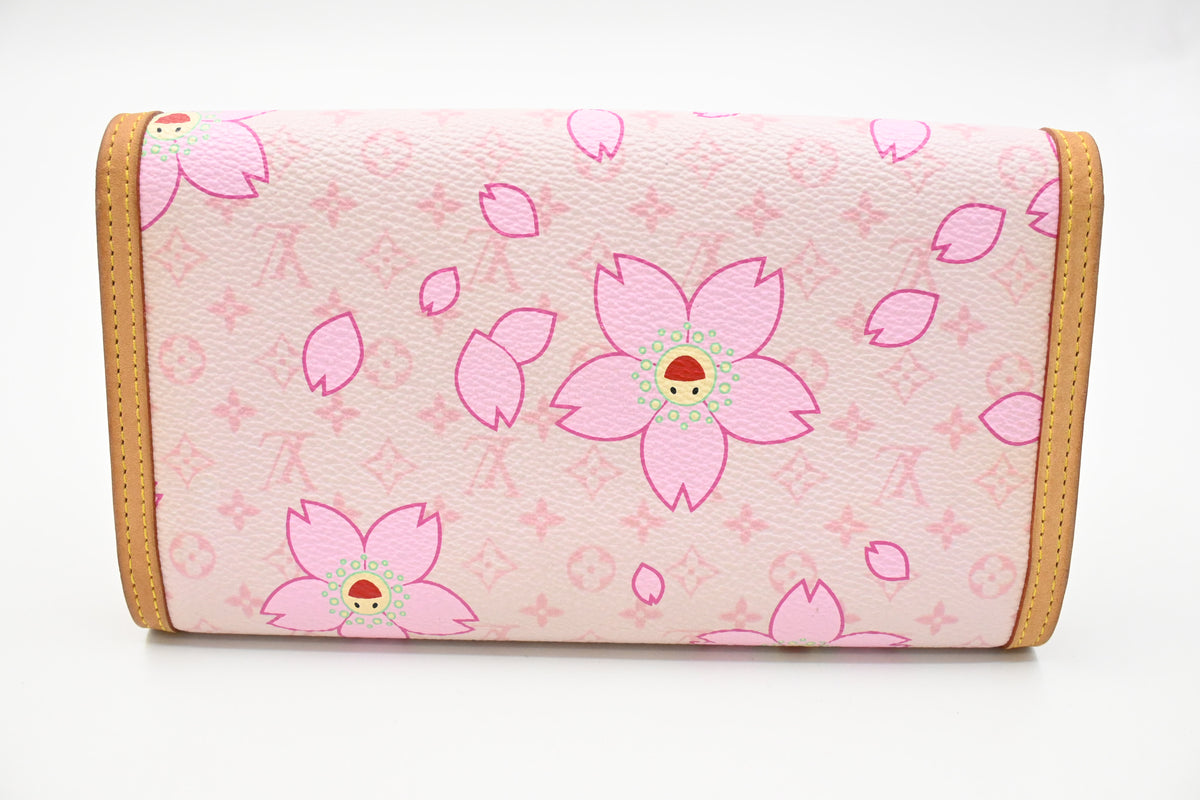 Louis Vuitton International Wallet in Pink Cherry Blossom Canvas