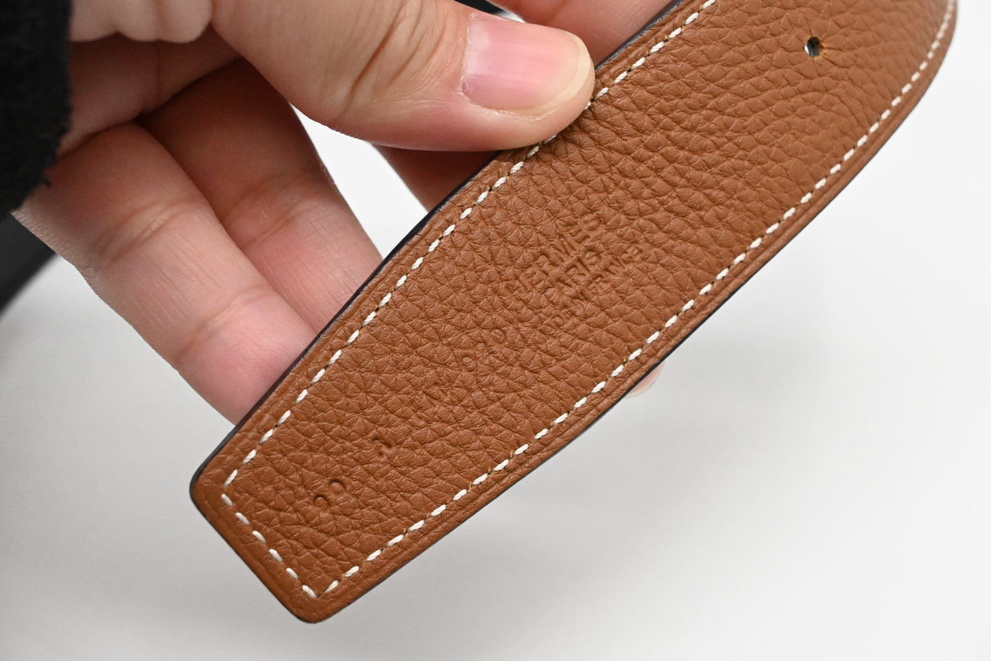 Hermes Reversible Constance Belt 90/34 in Brown Leather