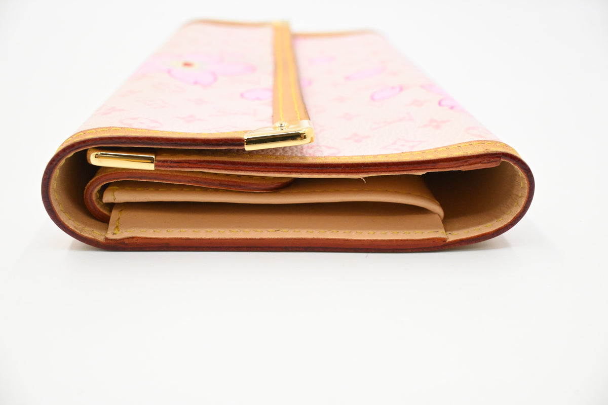 Louis Vuitton International Wallet in Pink Cherry Blossom Canvas