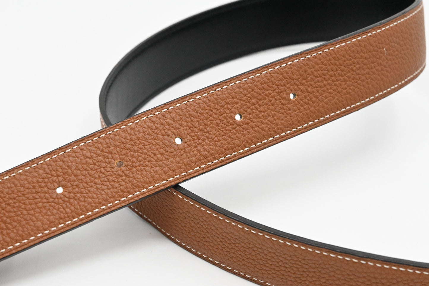 Hermes Reversible Constance Belt 90/34 in Brown Leather