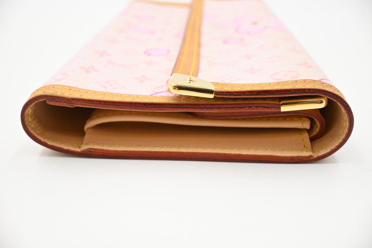 Louis Vuitton International Wallet in Pink Cherry Blossom Canvas