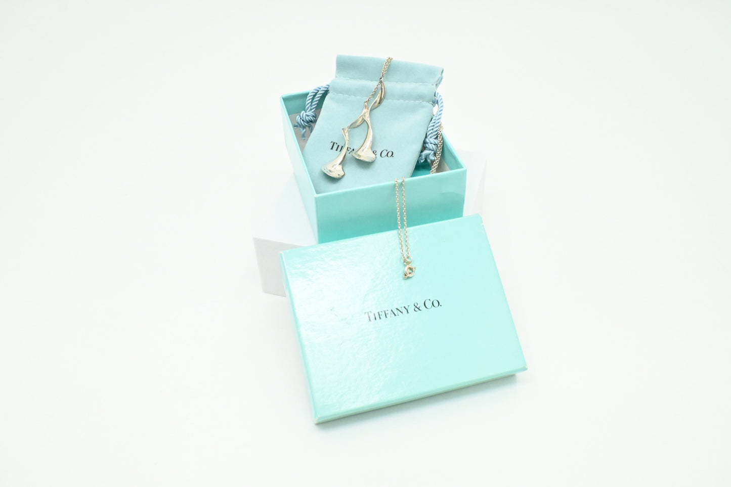 Tiffany & Co. Double Orchid Swirl Necklace in Sterling Silver