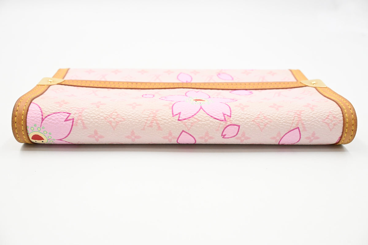 Louis Vuitton International Wallet in Pink Cherry Blossom Canvas