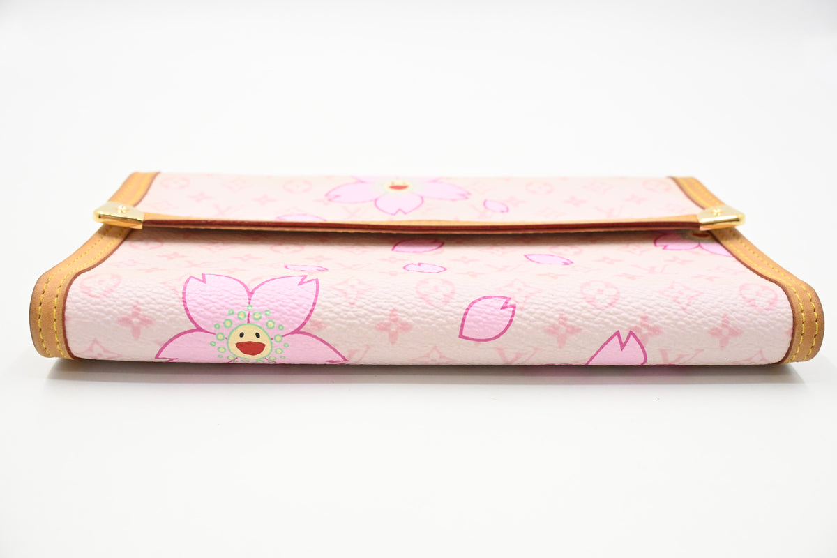 Louis Vuitton International Wallet in Pink Cherry Blossom Canvas