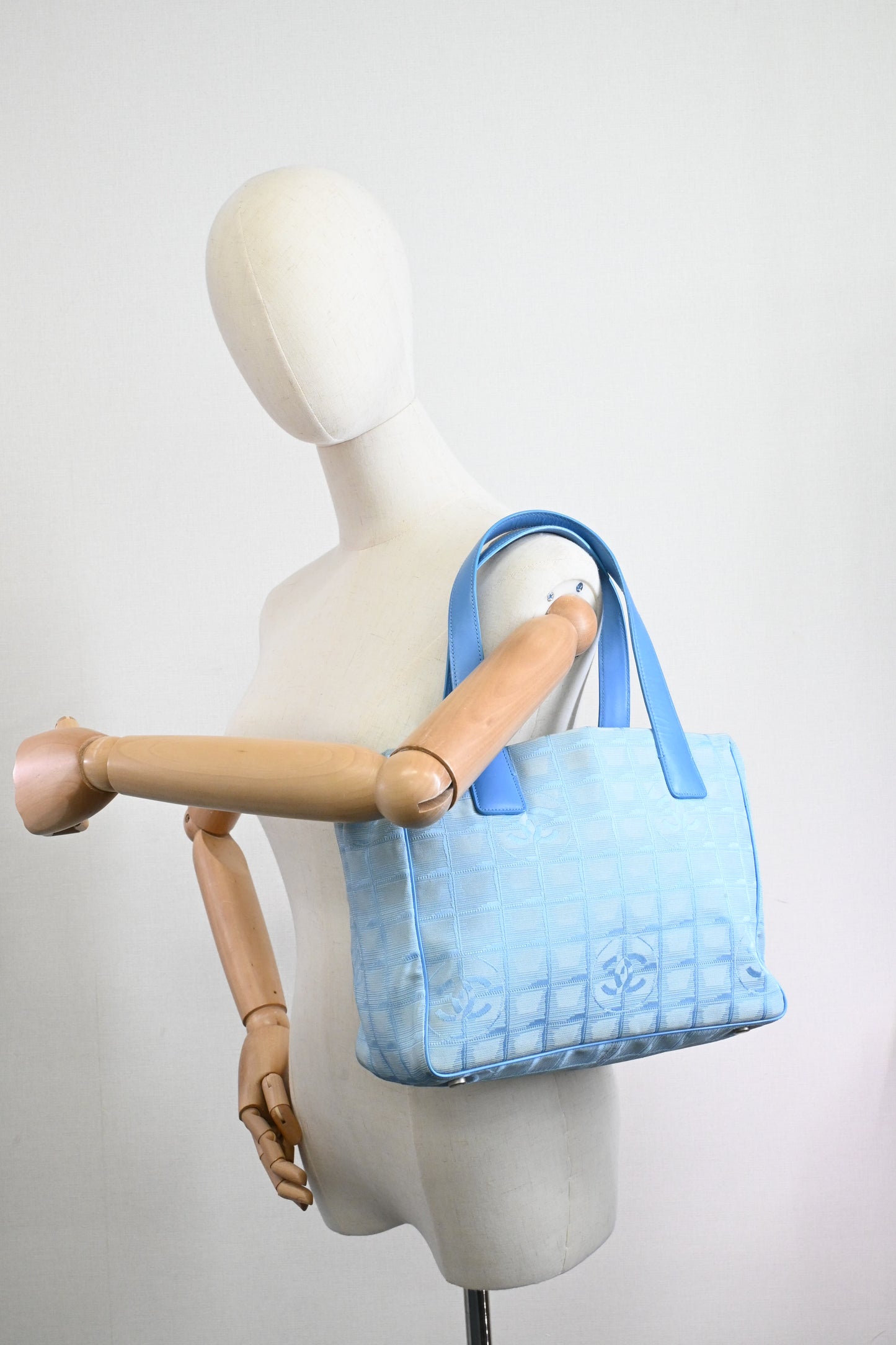 Chanel Tote in Blue New Travel Line Canvas