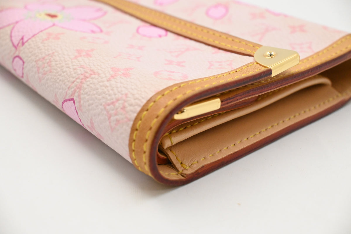 Louis Vuitton International Wallet in Pink Cherry Blossom Canvas