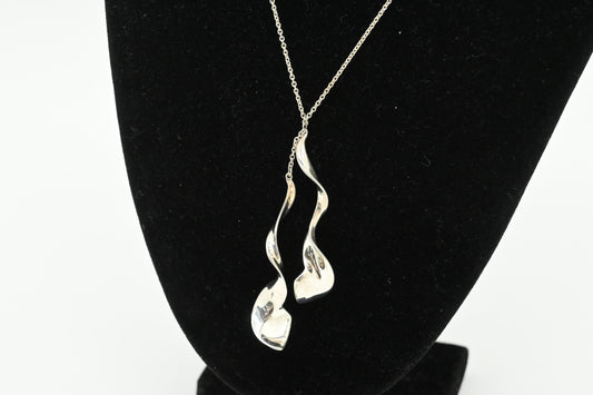 Tiffany & Co. Double Orchid Swirl Necklace in Sterling Silver