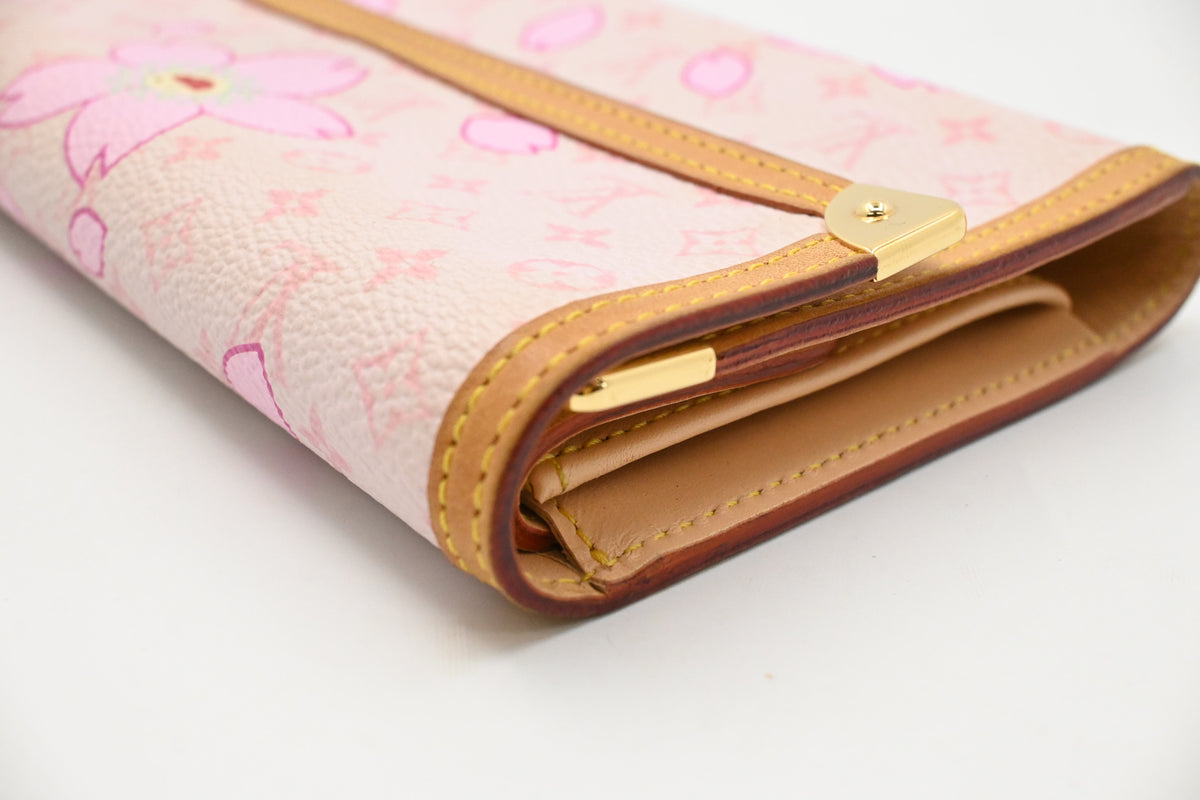 Louis Vuitton International Wallet in Pink Cherry Blossom Canvas