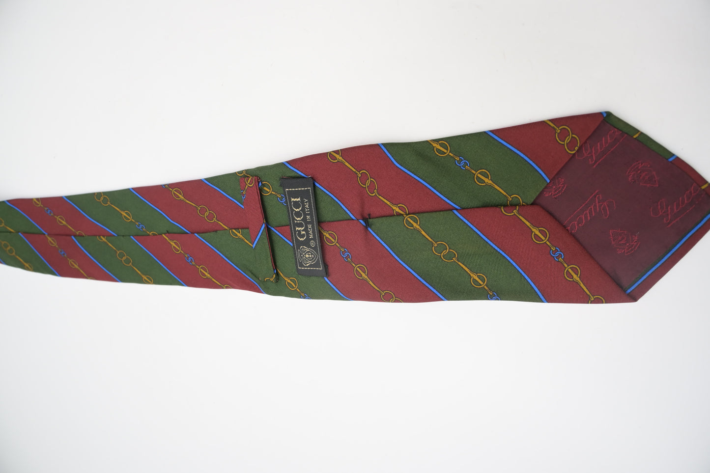 Gucci Tie in Red & Green Silk