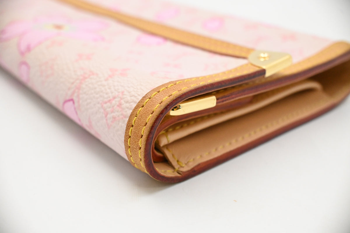 Louis Vuitton International Wallet in Pink Cherry Blossom Canvas