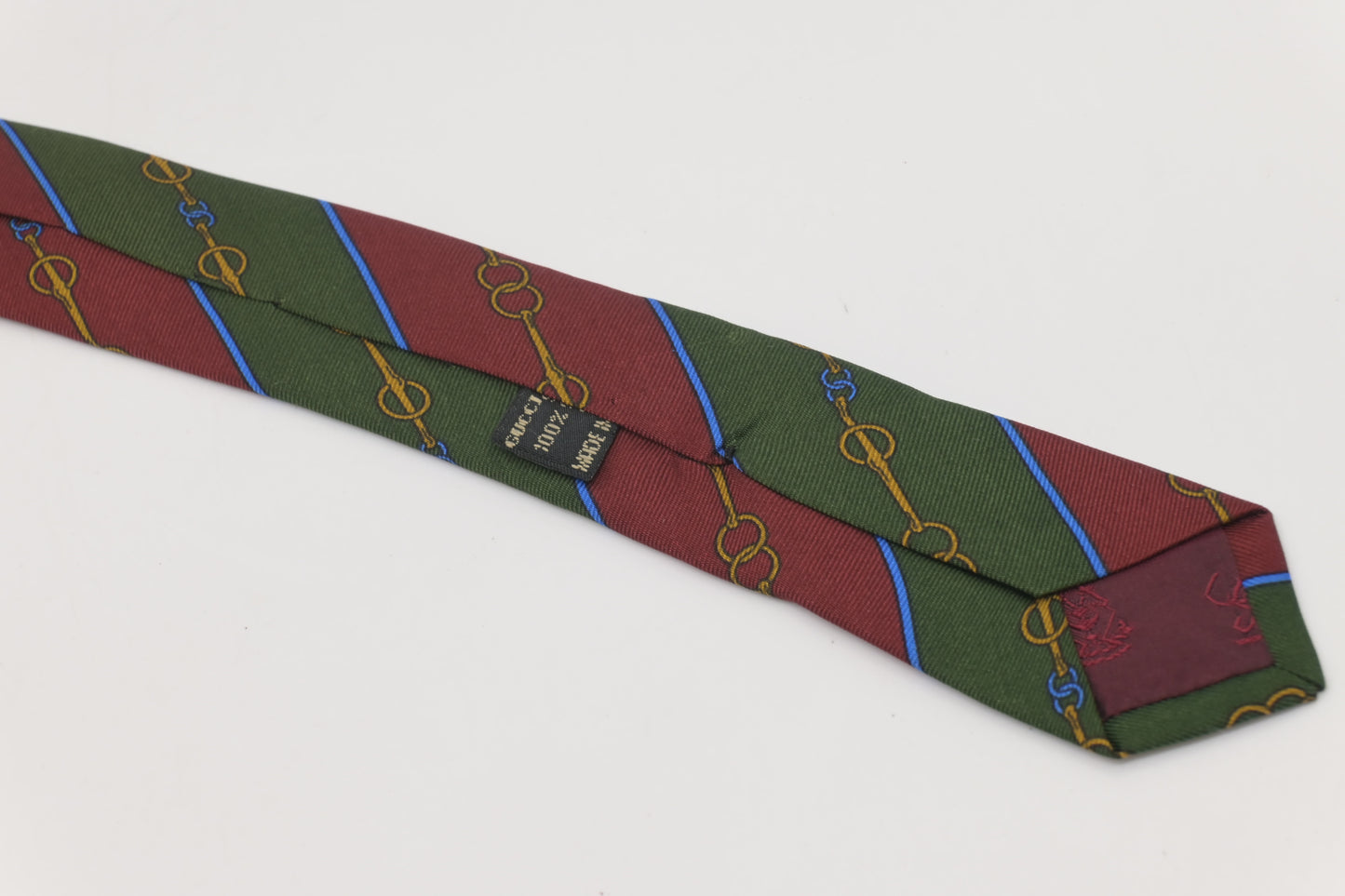 Gucci Tie in Red & Green Silk