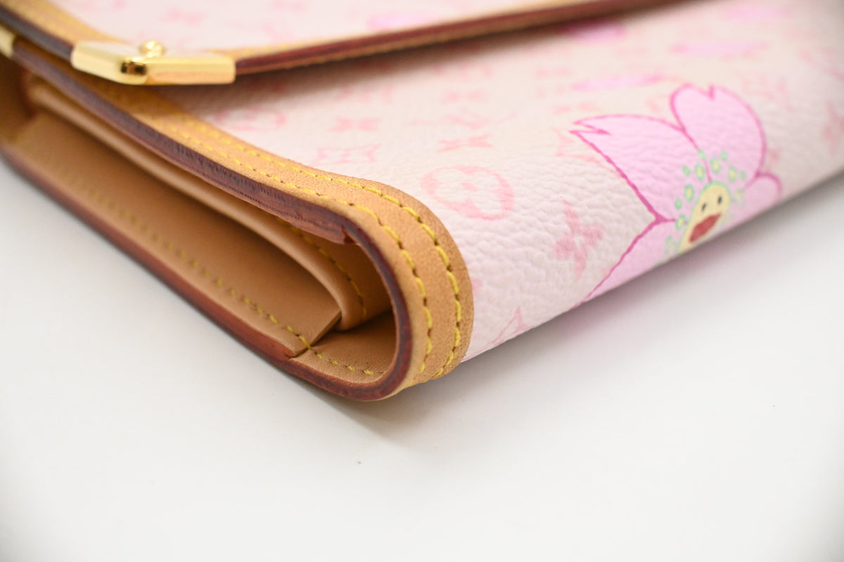 Louis Vuitton International Wallet in Pink Cherry Blossom Canvas