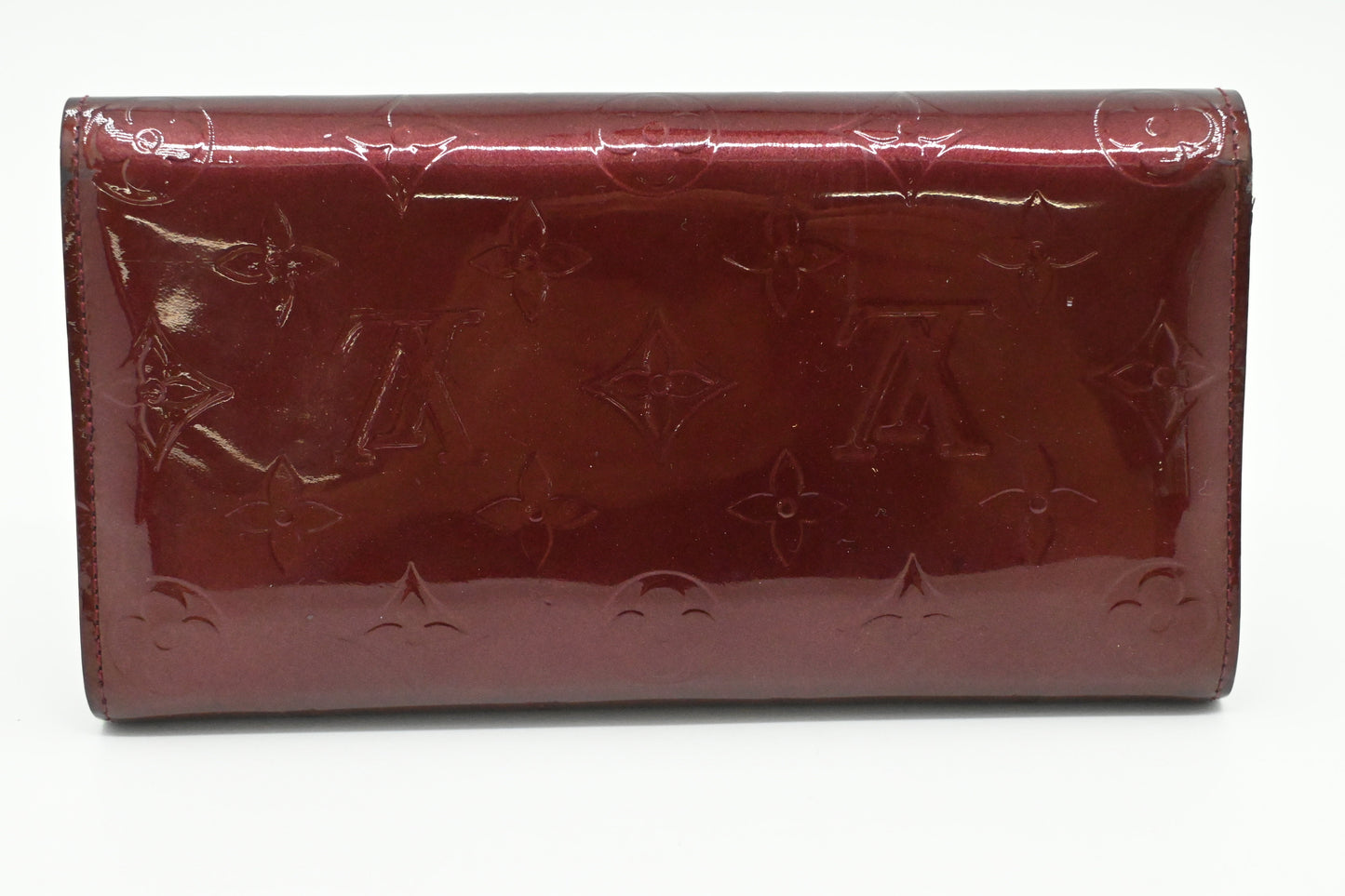 Louis Vuitton Sarah Wallet in Rouge Fauviste Vernis Leather