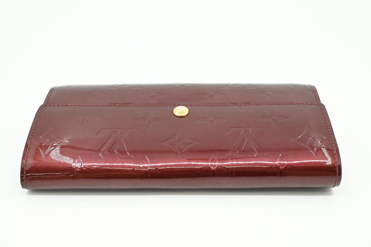 Louis Vuitton Sarah Wallet in Rouge Fauviste Vernis Leather