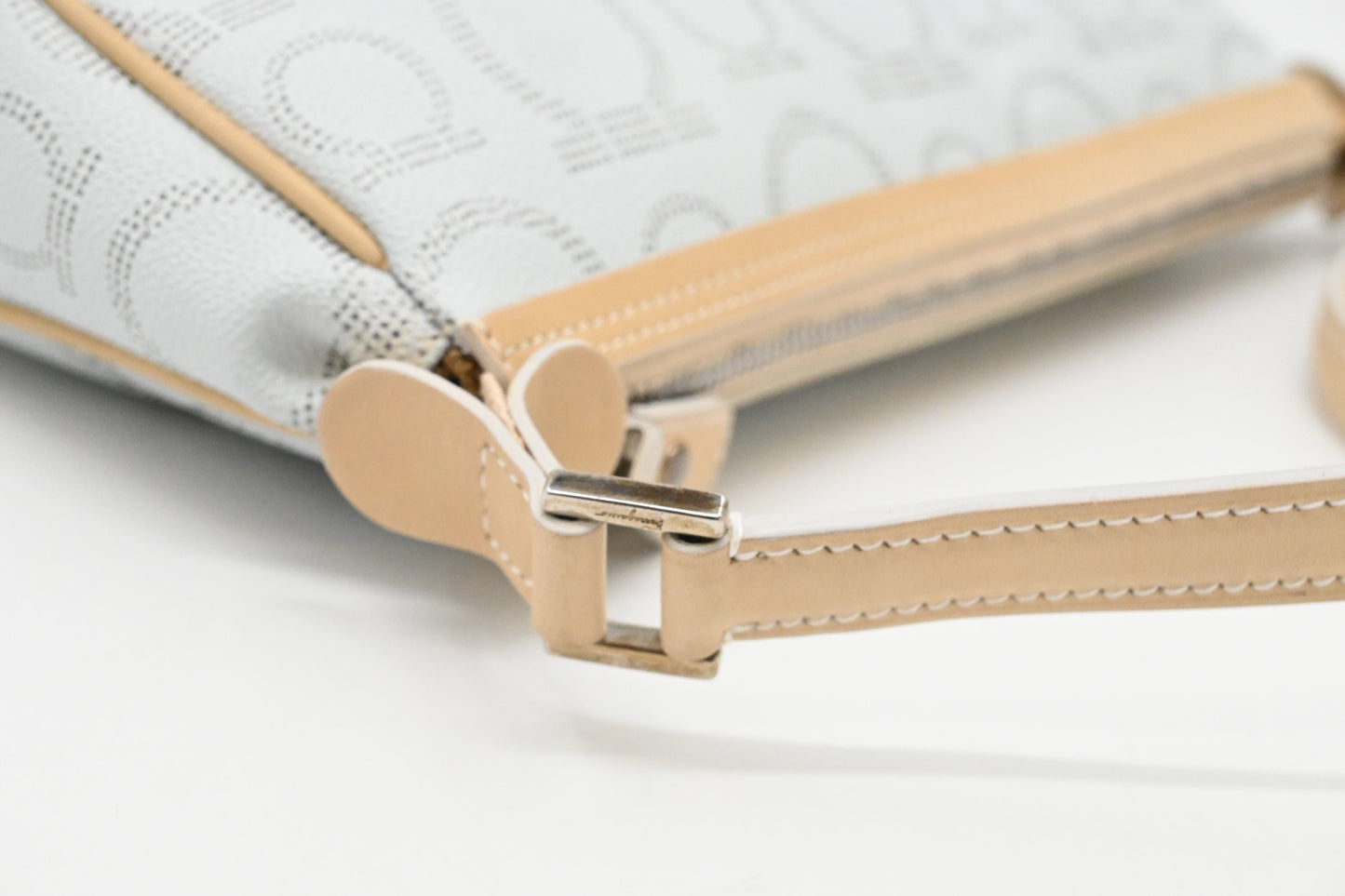 Ferragamo Shoulder Bag in Light Blue Canvas