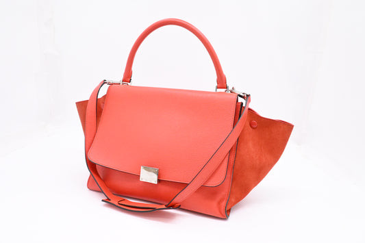 Celine Trapeze in Grapefruit Leather