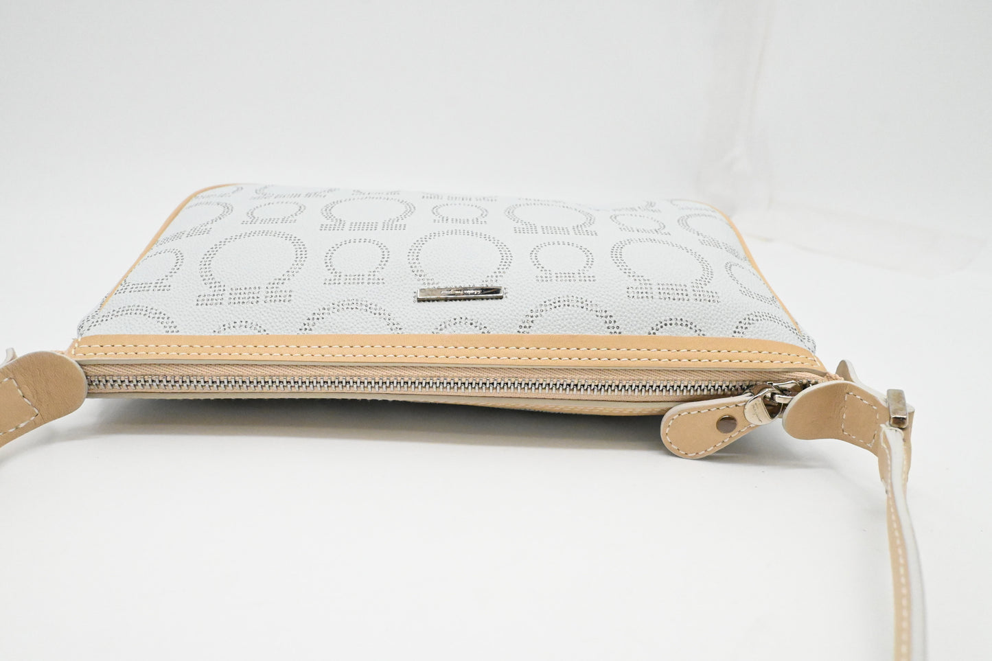 Ferragamo Shoulder Bag in Light Blue Canvas