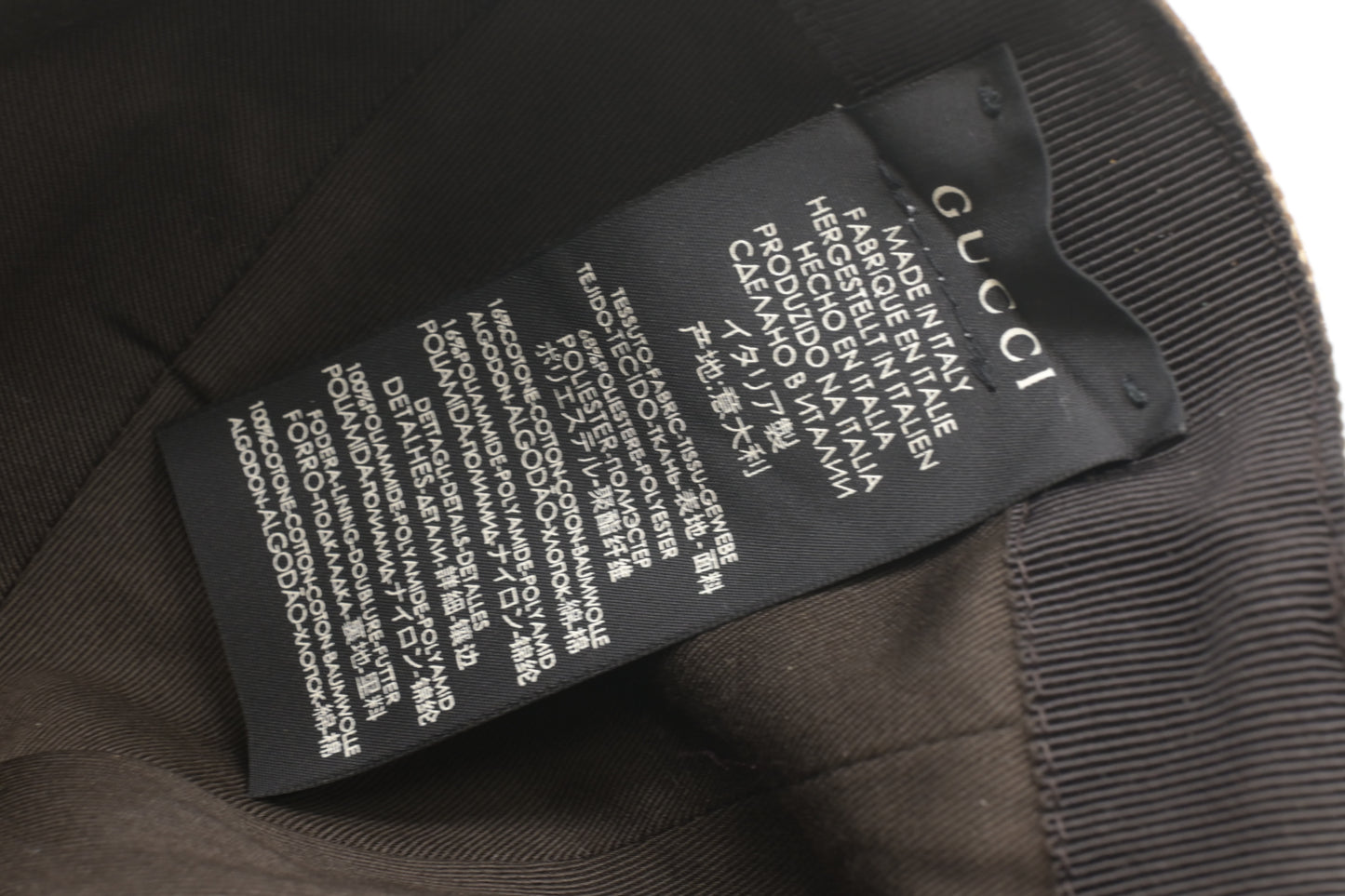 Gucci Cap in Beige GG Canvas