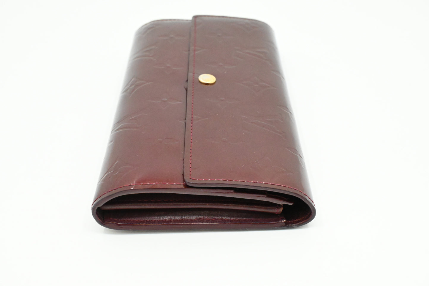 Louis Vuitton Sarah Wallet in Rouge Fauviste Vernis Leather