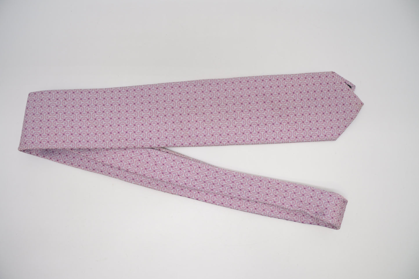 Hermes Tie in Pink Silk