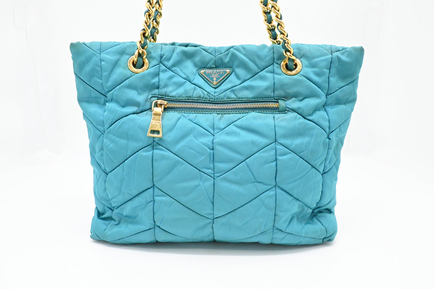 Prada Shoulder Bag in Teal Nylon