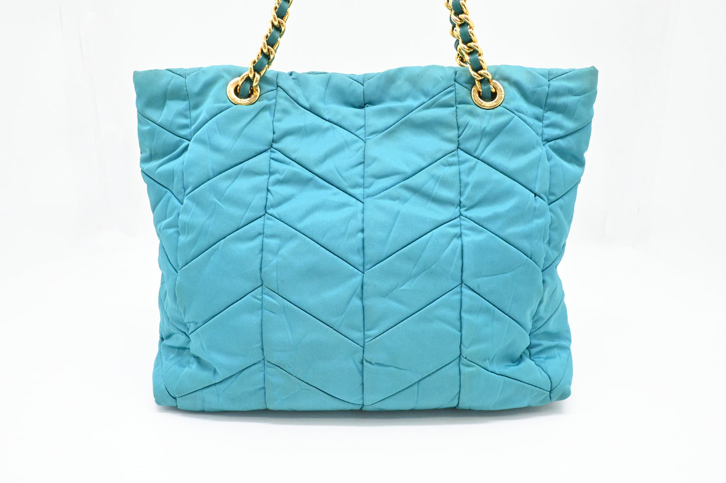 Prada Shoulder Bag in Teal Nylon
