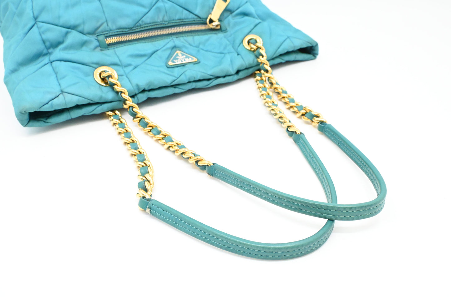 Prada Shoulder Bag in Teal Nylon