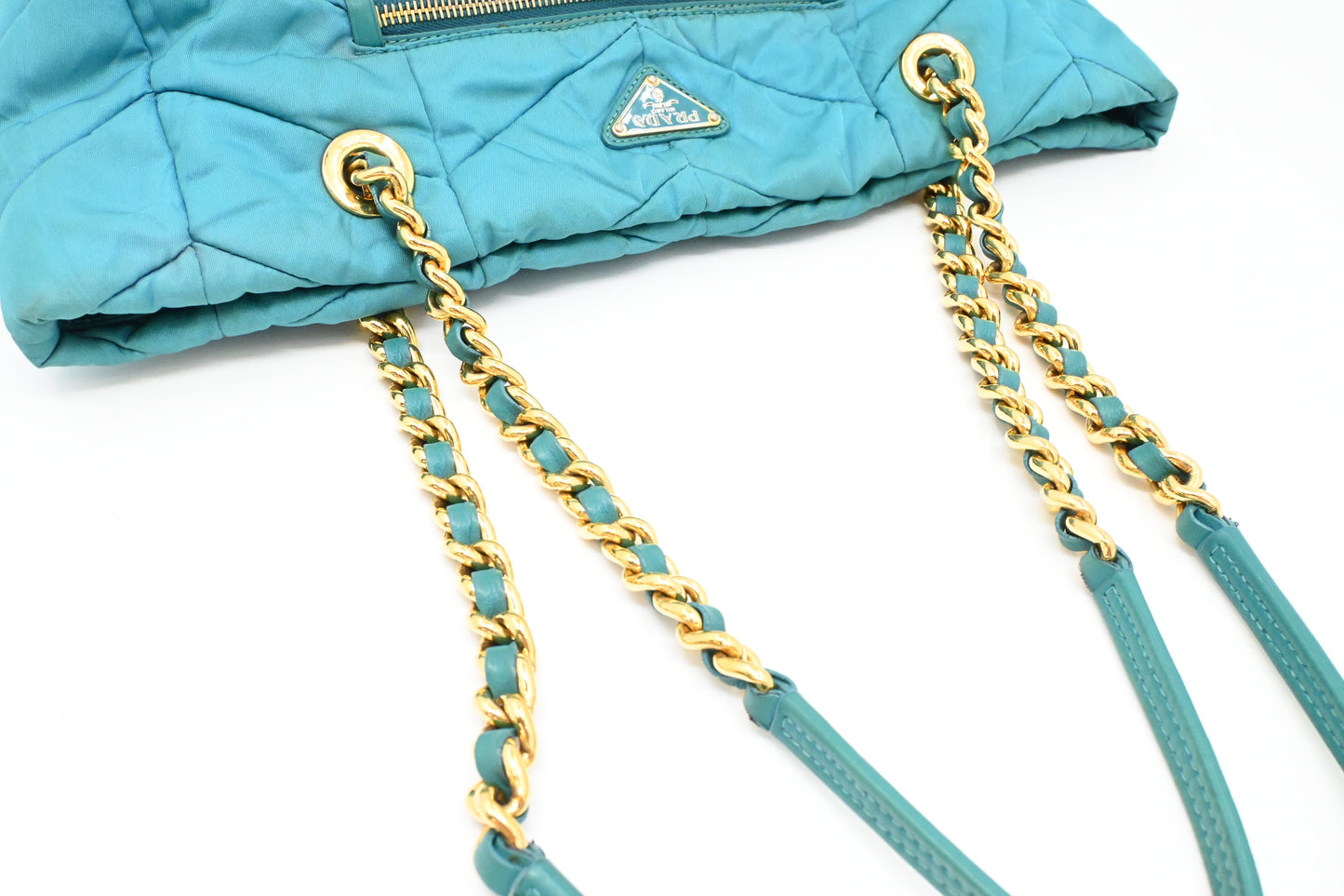Prada Shoulder Bag in Teal Nylon
