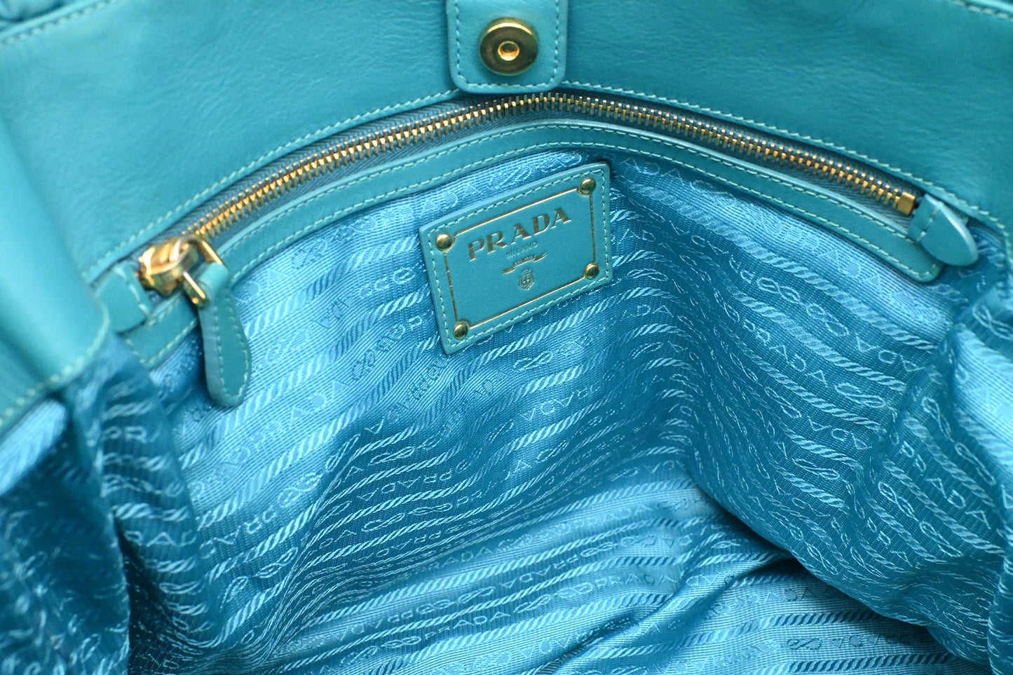 Prada Shoulder Bag in Teal Nylon