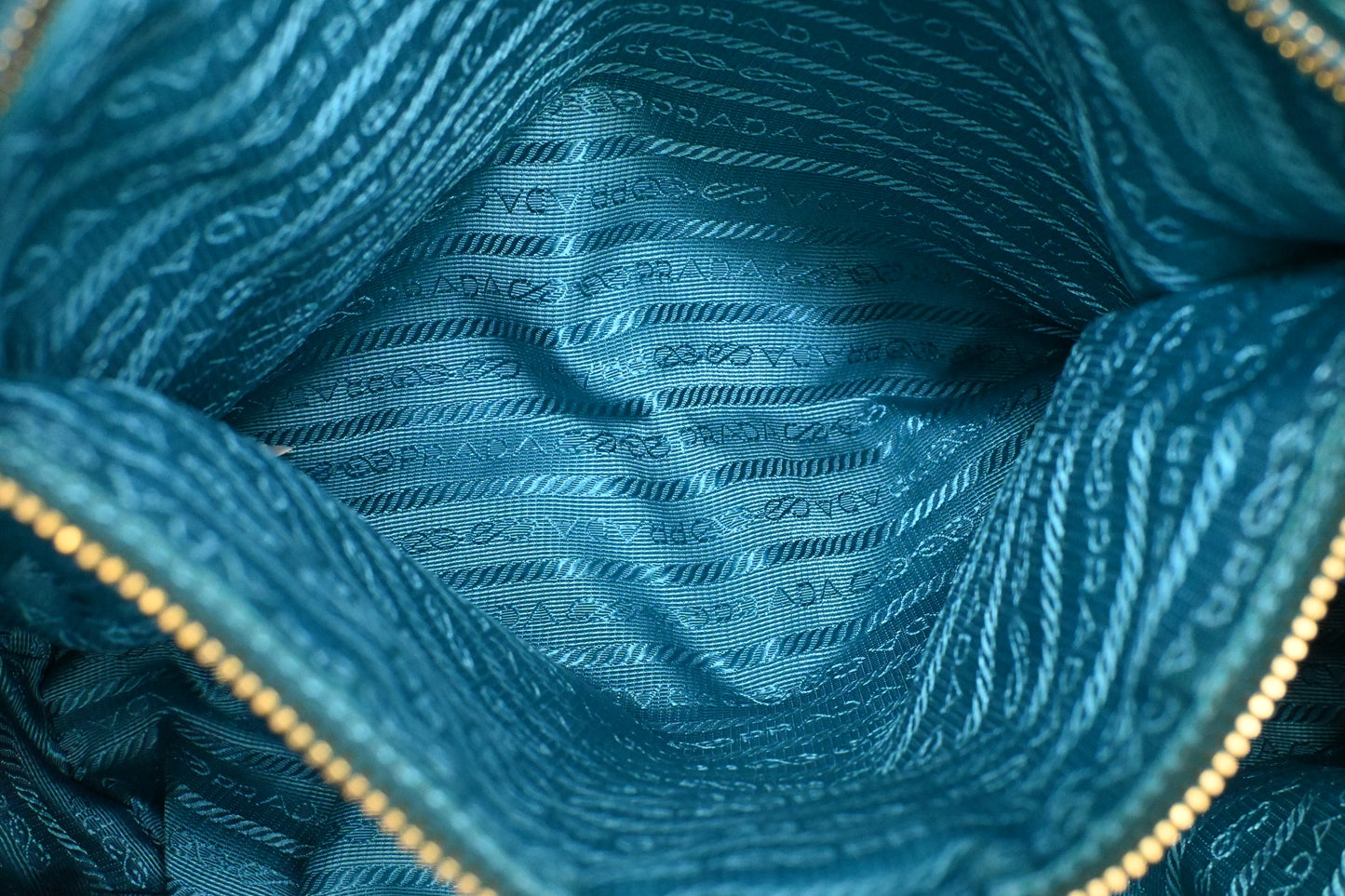 Prada Shoulder Bag in Teal Nylon