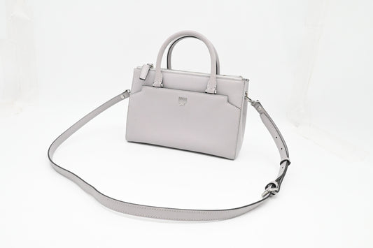 MCM 2 way Bag in Grey Leather