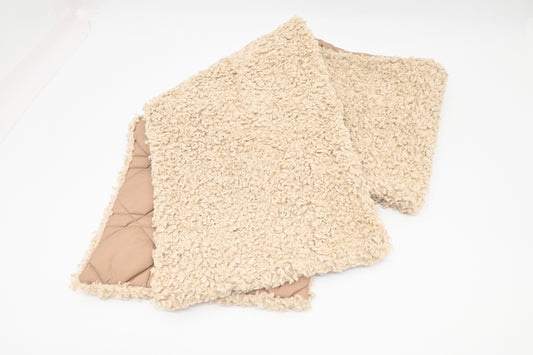 Dior Scarf in Beige Macrocannage Shearling