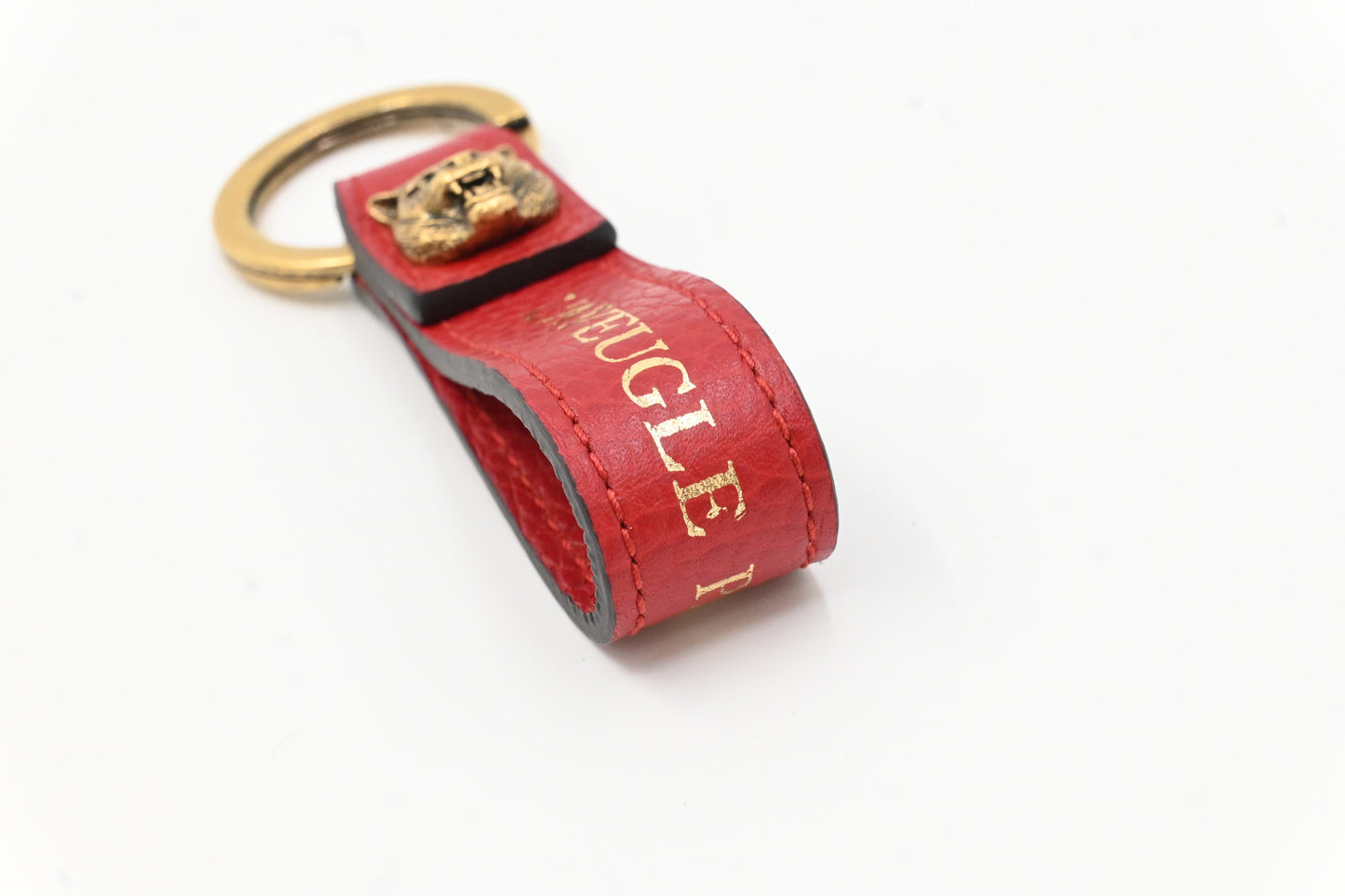 Gucci Tiger "L'aveugle par amour" Key Holder in Red Leather