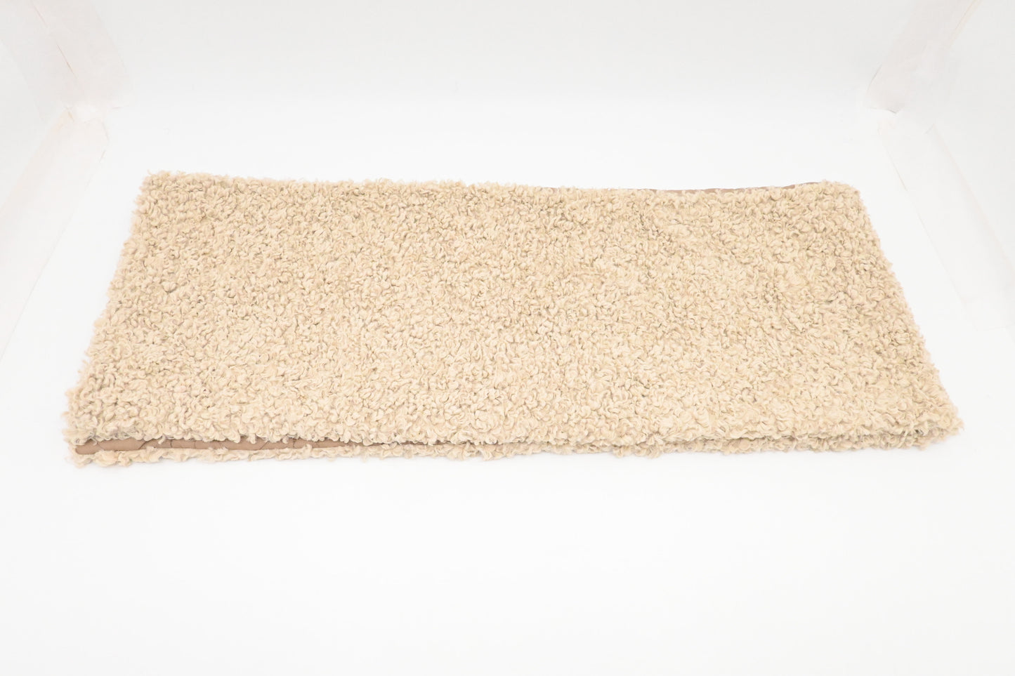 Dior Scarf in Beige Macrocannage Shearling