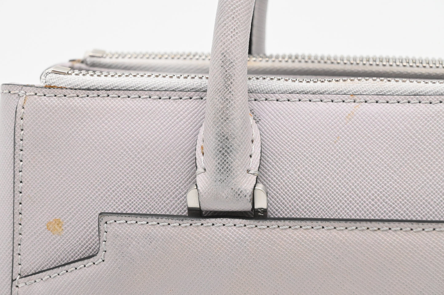 MCM 2 way Bag in Grey Leather
