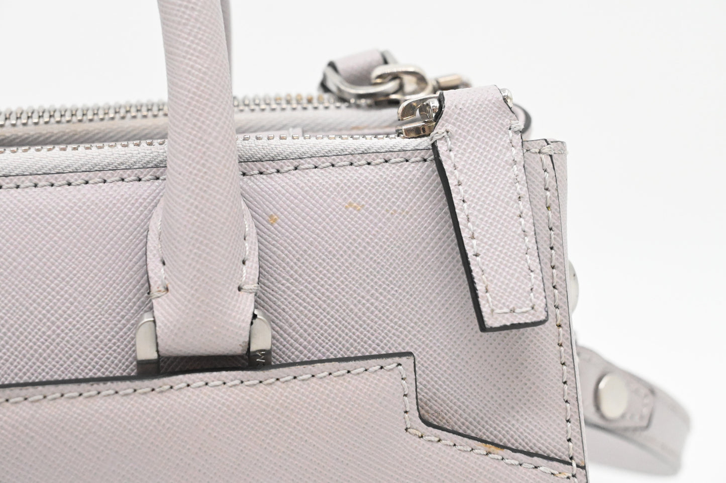 MCM 2 way Bag in Grey Leather