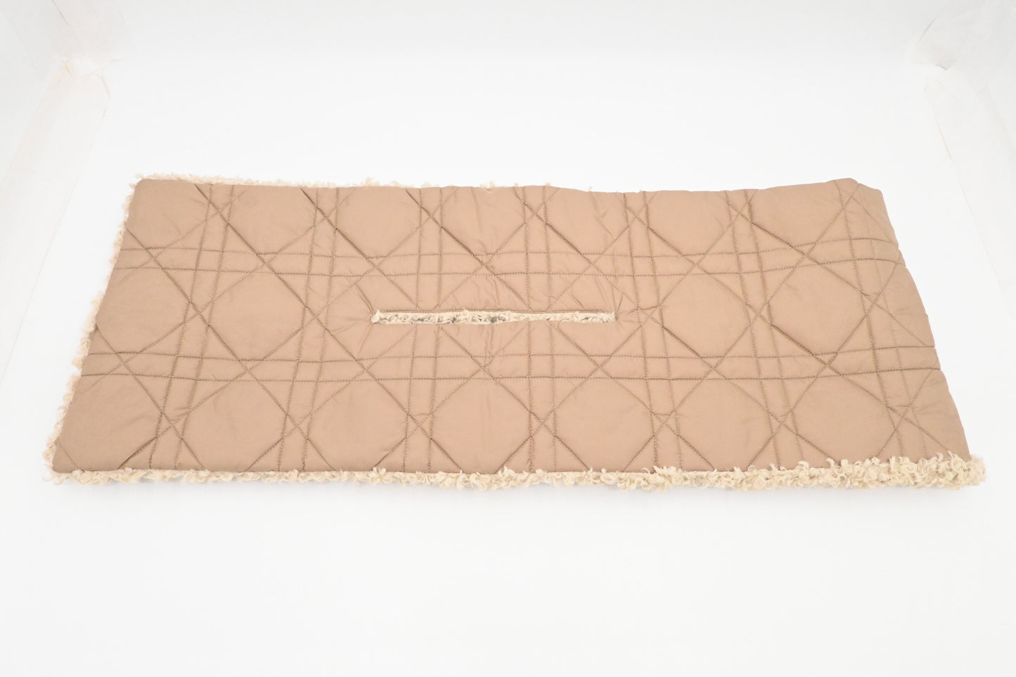 Dior Scarf in Beige Macrocannage Shearling