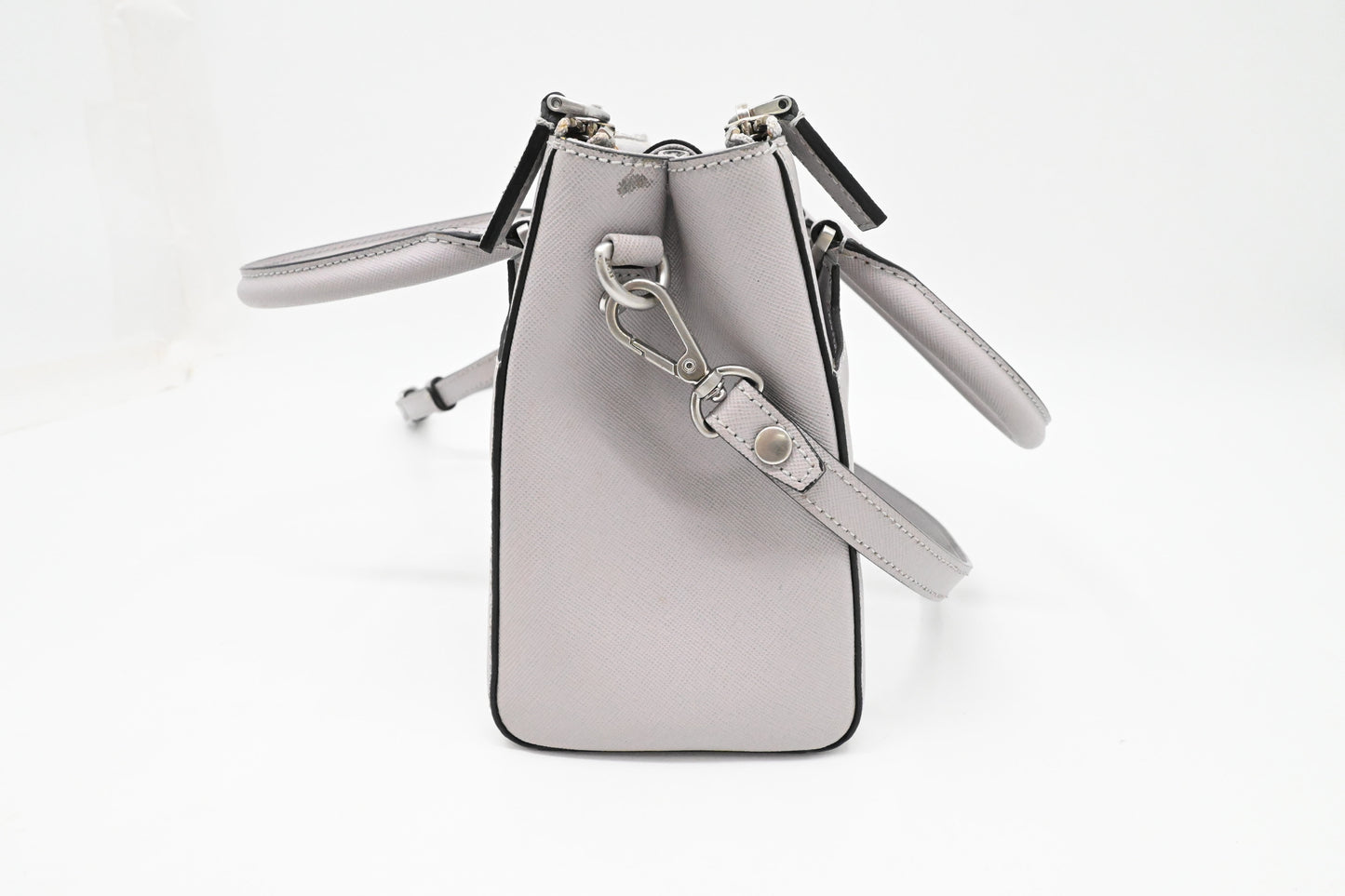 MCM 2 way Bag in Grey Leather