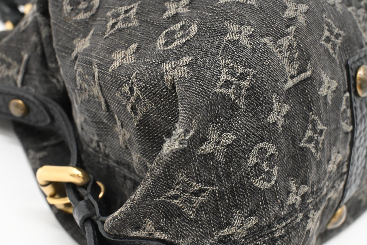 Louis Vuitton Neo Cabby PM in Black Monogram Denim
