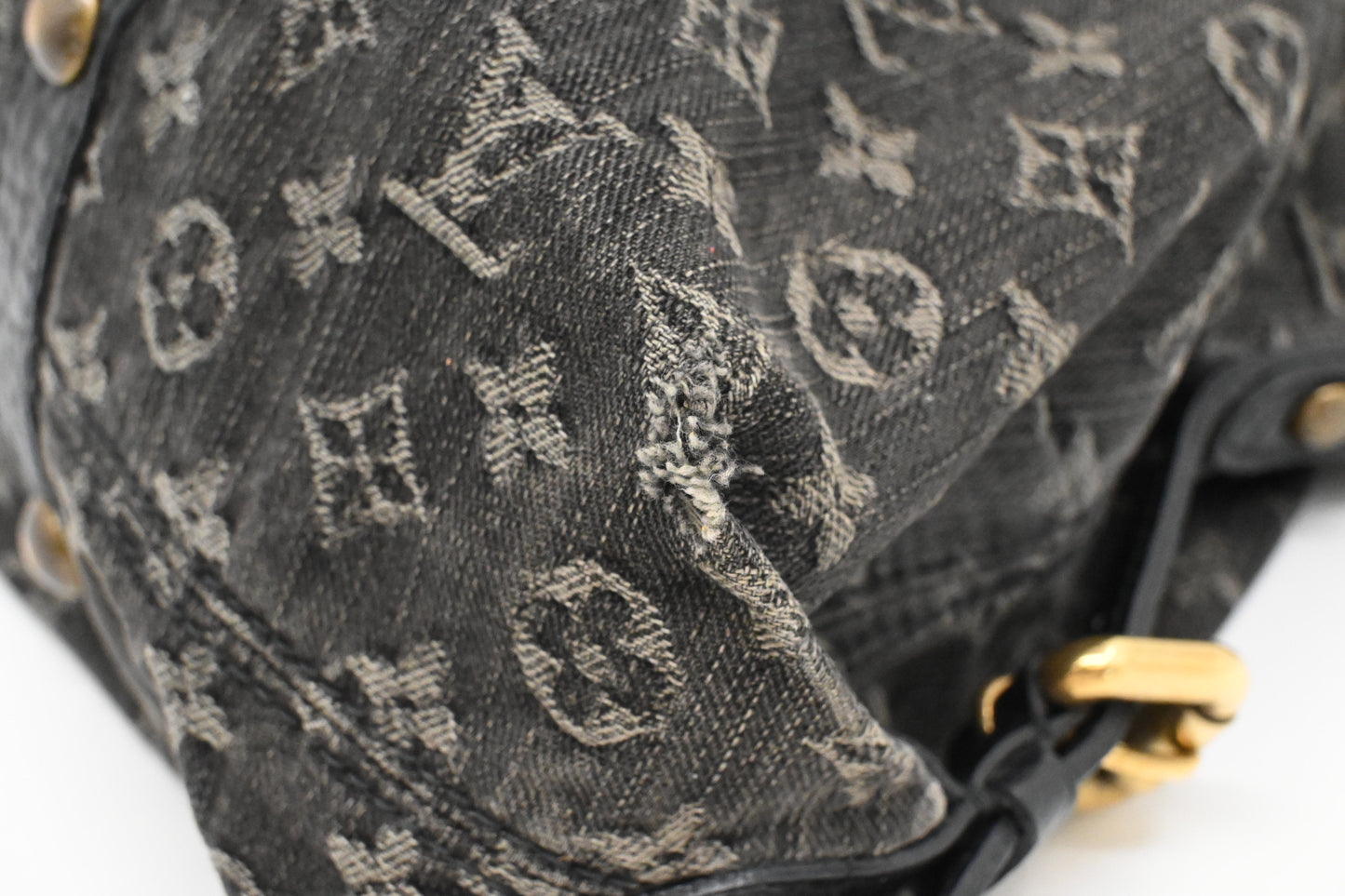 Louis Vuitton Neo Cabby PM in Black Monogram Denim