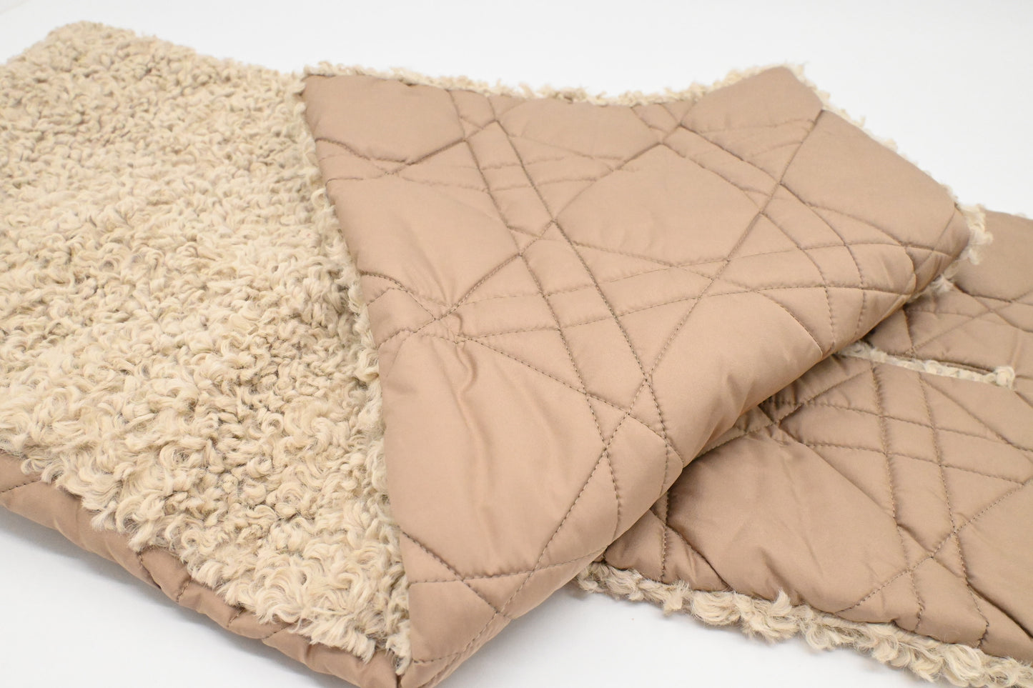 Dior Scarf in Beige Macrocannage Shearling