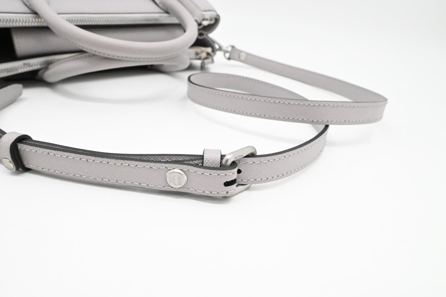 MCM 2 way Bag in Grey Leather