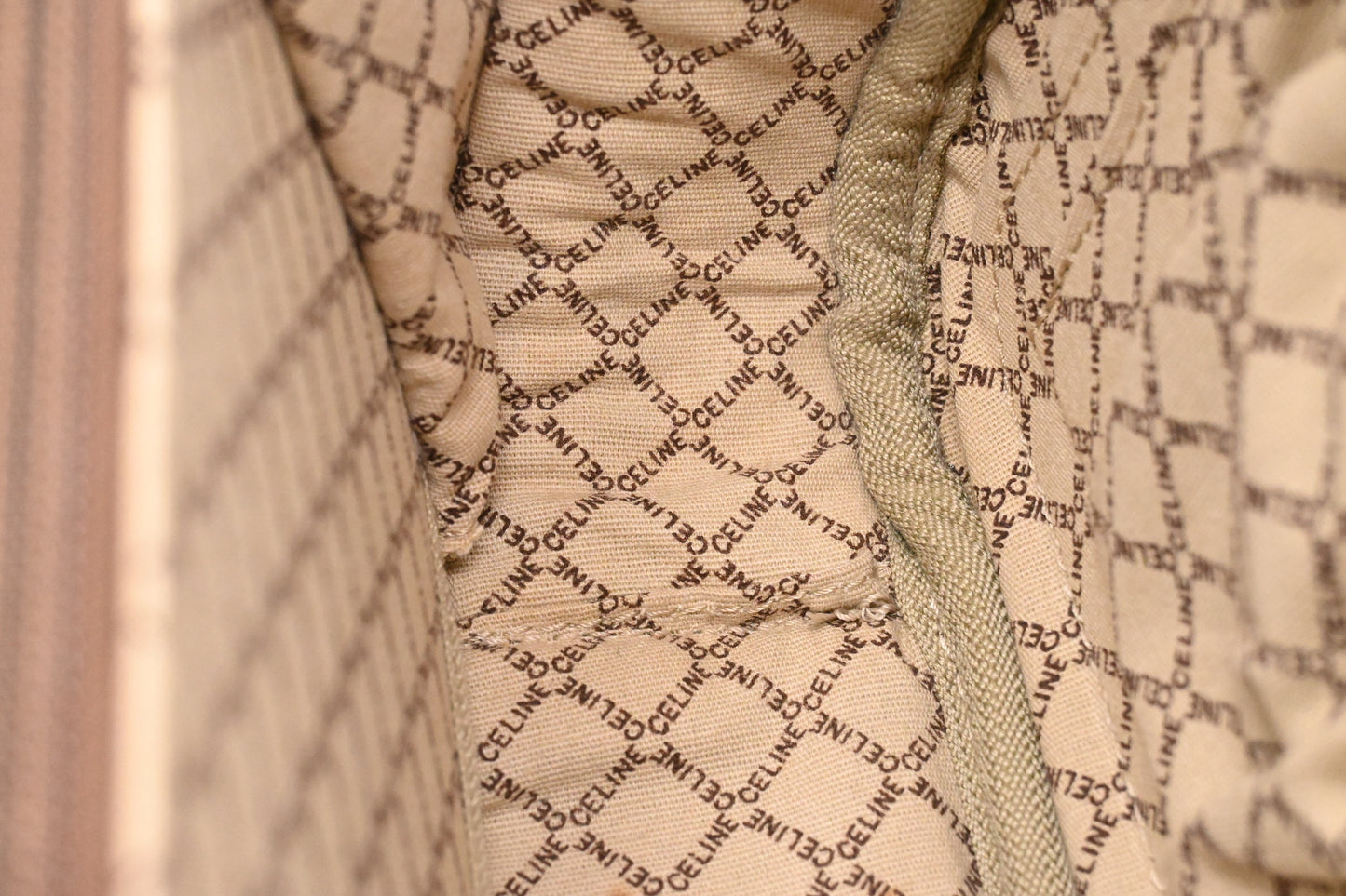 Celine Mini Trunk Bag in Brown Macadam Canvas